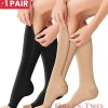 Chaussettes de Compression à fermeture éclair pour hommes et femmes, chaussettes hautes de maternité, Anti-Fatigue, extensibles, Sox, course en plein air, randonnée, sport, YSZ01