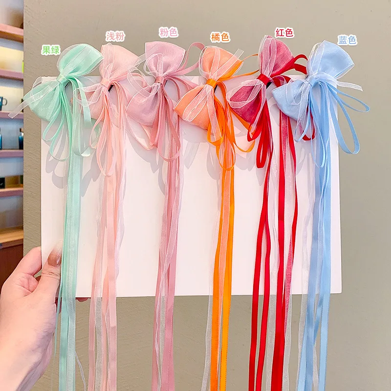 Épingle à cheveux avec sangle à nœud pour enfants, couvre chef tissé pour bébé, longue beauté, accessoires pour cheveux pour filles, nouvelle mode Épingle à cheveux avec sangle à nœud pour enfants, couvre chef tissé pour bébé, longue beauté, accessoires pour cheveux pour filles, nouvelle mode