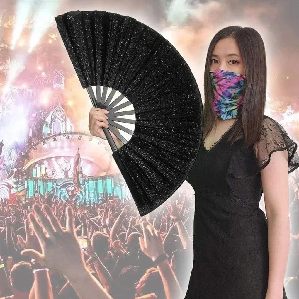 Éventail à main pliable, ligne de campagne, grand éventail de danse Portable pour la pratique de la danse, fournitures de fête Éventail à main pliable, ligne de campagne, grand éventail de danse Portable pour la pratique de la danse, fournitures de fête
