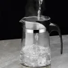 hmlove théière en verre résistant à la chaleur bouilloire puer infuseur à thé filtre haute teneur en borosilicate chauffable chinois gung fu théière pot de fleur