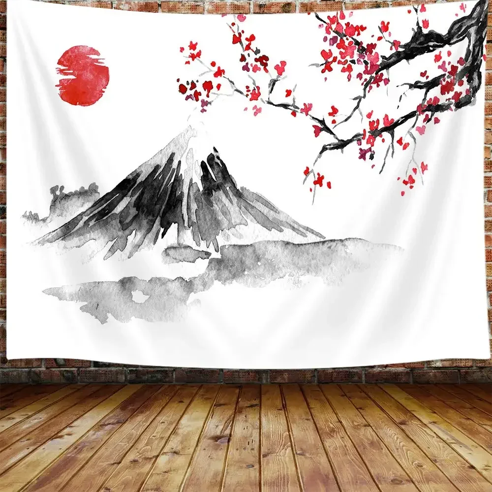 tapisserie alberoise asiatique sans fleurs, tapisserie japonaise, tapisseries de paysage naturel pour chambre à coucher, salon, décoration de maison tapisserie alberoise asiatique sans fleurs, tapisserie japonaise, tapisseries de paysage naturel pour chambre à coucher, salon, décoration de maison