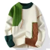 Japonais transfrontalier vente chaude automne et hiver nouveau décontracté col rond base tricoté pull pull ample vêtements pour hommes Japonais transfrontalier vente chaude automne et hiver nouveau décontracté col rond base tricoté pull pull ample vêtements pour hommes