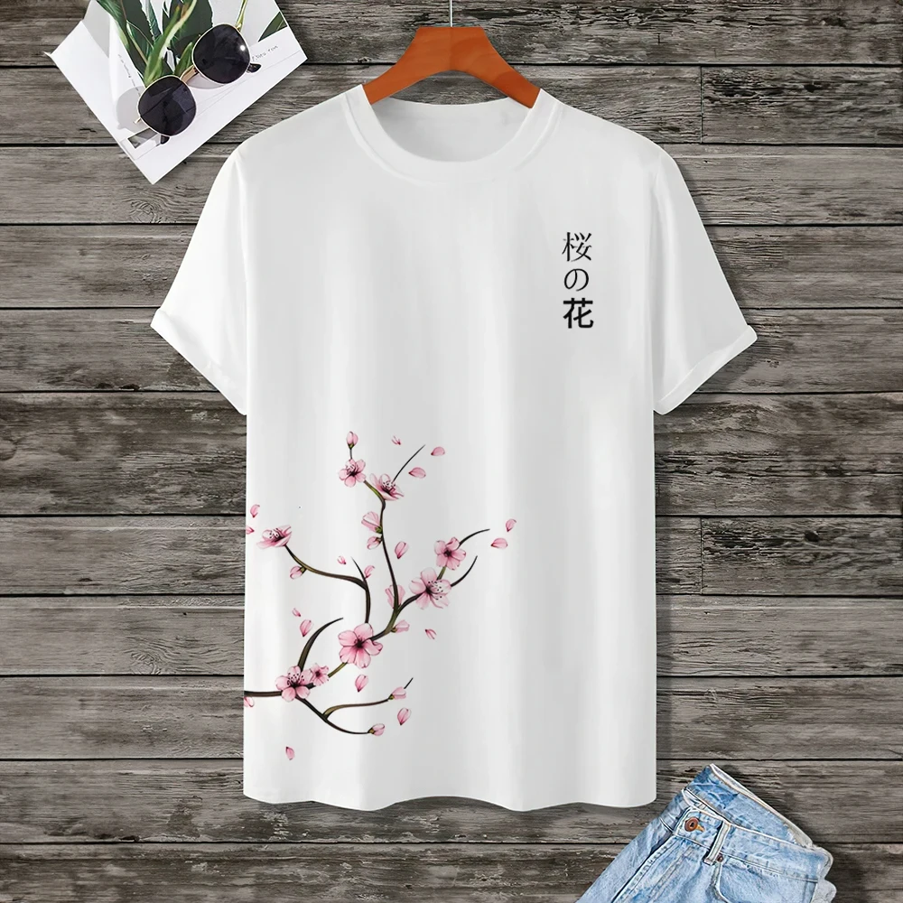 t shirt homme japonais motif fleur de cerisier style chinois 3d fleur de prunier calligraphie o cou hauts rue décontracté unisexe t shirts t shirt homme japonais motif fleur de cerisier style chinois 3d fleur de prunier calligraphie o cou hauts rue décontracté unisexe t shirts