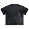 t shirt surdimensionné imprimé motif anime japonais rétro à la mode pour hommes, coton irrégulier 514 led, vêtements de rue d'été hara