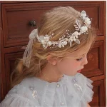 Bandeau de Sauna Élégant avec Perles Imitées, Coiffe de Cheveux, Couronne de Fleurs, Guirxiété de Mariée, Cerceau de Tête, Bijoux de Mariage pour Femme