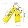 porte clés de poupée pokemon, dessin animé japonais pikachu charmander zenigame, accessoires de sac à dos, animaux de compagnie elfe mignons unisexe otaku drôle