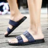 Sandales d’été pour hommes, chaussures d’extérieur décontractées, pantoufles d’intérieur noires, tongs, grande taille 46, collection 2022 Sandales d’été pour hommes, chaussures d’extérieur décontractées, pantoufles d’intérieur noires, tongs, grande taille 46, collection 2022