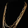 collier pendentif géométrique en or pour femme, ensemble de bijoux multicouches, cadeaux de mode boho, document