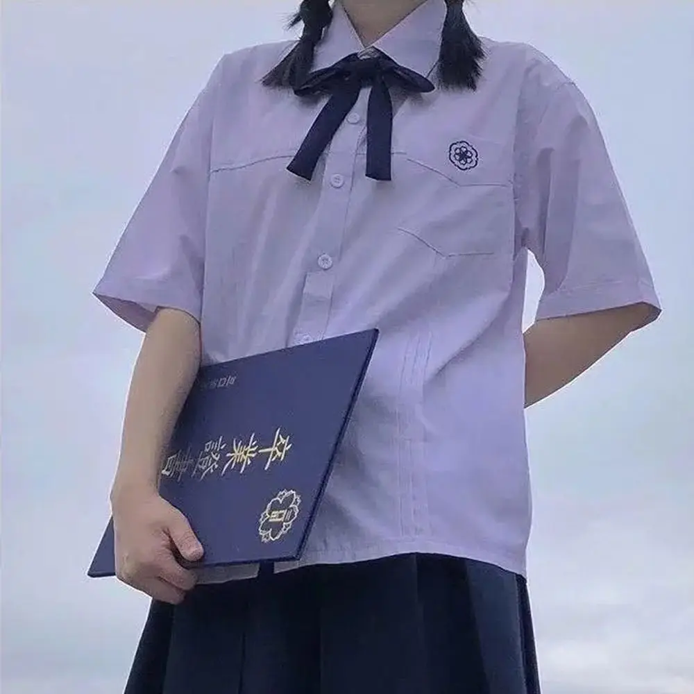 uniforme de style japonais jk pour filles, nœud papillon fleur, chemise faite à la main, accessoires vestisenscosplay, mode uniforme de style japonais jk pour filles, nœud papillon fleur, chemise faite à la main, accessoires vestisenscosplay, mode