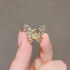 broches papillon en métal anti absorbe ouissement pour femmes, épinglette, épingles à vêtements partenaires, pull, manteau, accessoires vestisens