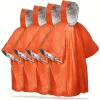 1 ensemble poncho de pluie à capuche d'urgence matériau pe de haute qualité et coutures renforcées poncho de pluie à couverture complète compact