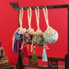 Étui à colliers brodé en tissu à motif de fleurs avec cordon de serrage, sachet vide, pochette à bijoux pour femmes, sac de rangement de style chinois
