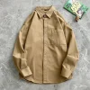 chemise japonaise à manches longues pour hommes, veste de travail rétro américaine, style hongkongais, tendance, haut décontracté, printemps