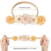 bébé bandeau fleurs pour filles mignon élastique floral bandes de cheveux nouveau né enfant en bas âge chapeaux en nylon bandeaux enfants cheveux accessoires