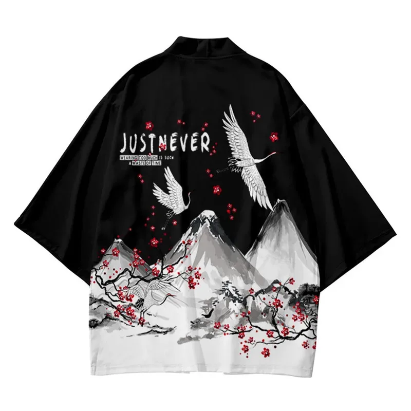 kimono yukata imprimé floral pour hommes et femmes, cardigan, chemisier ample, haori, vêtements anime asiatiques, chemise kimono japonaise harajuku kimono yukata imprimé floral pour hommes et femmes, cardigan, chemisier ample, haori, vêtements anime asiatiques, chemise kimono japonaise harajuku