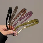 Nouveaux lunettes de soleil à la mode, bandeaux en acrylique en forme de cadre pour femmes, bandeau denté, cerceau de cheveux antidérapant, accessoires de cheveux à la mode