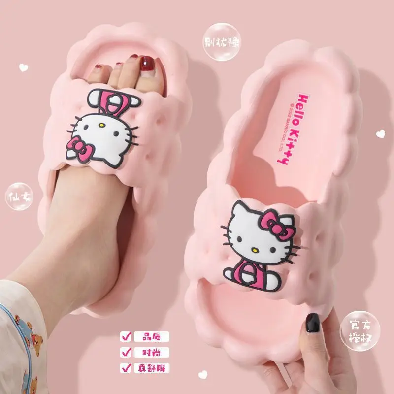 sanrio hello kitty anime pantoufles kuromi femmes pantoufles d'intérieur confortable anti dérapant maison pantoufle plate couples diapositives printemps été sanrio hello kitty anime pantoufles kuromi femmes pantoufles d'intérieur confortable anti dérapant maison pantoufle plate couples diapositives printemps été