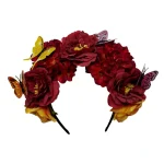 Bandeau à fleurs bohème tendance, Faux Floral, Style ethnique, couronne florale, cerceau pour cheveux, coiffure papillon Bandeau à fleurs bohème tendance, Faux Floral, Style ethnique, couronne florale, cerceau pour cheveux, coiffure papillon