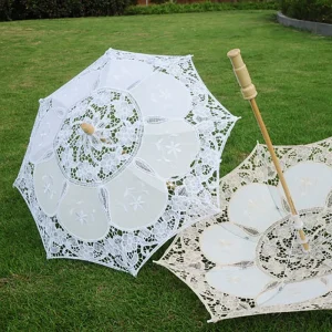 Parasol en dentelle 29/45cm, Parasol de mariée Vintage pour mariée, cadeau de mariage, accessoires Photo, cadeau pour enfants, décoration de fête à domicile