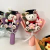 Bouquet de fleurs en Crochet ours Kawaii, cadeaux de remise de diplôme, Bouquet de fleurs artificielles, décoration de maison, cadeau pour invités de mariage, fournitures de fête Bouquet de fleurs en Crochet ours Kawaii, cadeaux de remise de diplôme, Bouquet de fleurs artificielles, décoration de maison, cadeau pour invités de mariage, fournitures de fête