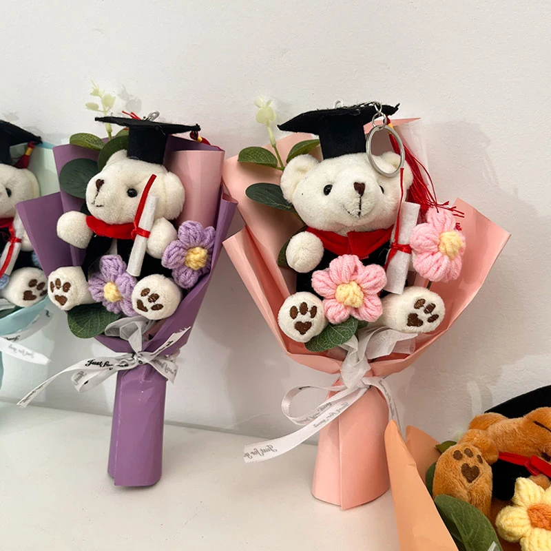 Bouquet de fleurs en Crochet ours Kawaii, cadeaux de remise de diplôme, Bouquet de fleurs artificielles, décoration de maison, cadeau pour invités de mariage, fournitures de fête Bouquet de fleurs en Crochet ours Kawaii, cadeaux de remise de diplôme, Bouquet de fleurs artificielles, décoration de maison, cadeau pour invités de mariage, fournitures de fête