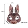 masque d'animal 3d pour halloween, masques de bal tim, tigre, cochon, demi visage, robe de barrage de carnaval, accessoires de costume