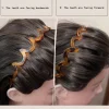 bandeau à dents ondulées en résine marron coréen pour femmes et filles, peigne à cheveux à la mode, bandeau cranté en zigzag, accessoires pour cheveux