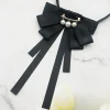 nouveau coréen nœuds papillon formel ruban cravates costume vert femmes nœud chemise strass broche réglable fête élégant papillon