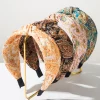Nouveau bandeau imprimé Ultra large de Style bohème rétro européen et américain, cheveux de Style vacances en tissu de fleur de cajou pour femmes Nouveau bandeau imprimé Ultra large de Style bohème rétro européen et américain, cheveux de Style vacances en tissu de fleur de cajou pour femmes