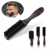 Brosse à barbe pour hommes, manche en bois, poils de sanglier, moustache, brosse de nettoyage, coiffure, antistatique, peigne de coiffure, outil de rasage Brosse à barbe pour hommes, manche en bois, poils de sanglier, moustache, brosse de nettoyage, coiffure, antistatique, peigne de coiffure, outil de rasage