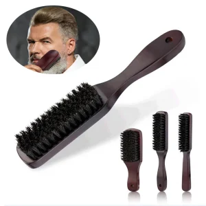 Brosse à barbe pour hommes, manche en bois, poils de sanglier, moustache, brosse de nettoyage, coiffure, antistatique, peigne de coiffure, outil de rasage Brosse à barbe pour hommes, manche en bois, poils de sanglier, moustache, brosse de nettoyage, coiffure, antistatique, peigne de coiffure, outil de rasage