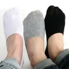 5 paires de chaussettes bateau en coton pour hommes, antidérapantes, en silicone, invisibles, respirantes, pantoufles de cheville, chaussettes de sport, été et automne