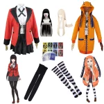 Costume Cosplay KakeNAFTA pour Femme, Jabami Yumeko Yomoduki Runa, Manteau, Perruque, Chaussures, Carnaval d’Halloween Costume Cosplay KakeNAFTA pour Femme, Jabami Yumeko Yomoduki Runa, Manteau, Perruque, Chaussures, Carnaval d’Halloween