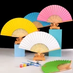 Éventail à Main Pliable en Papier Blanc Chinois, Rose, pour Enfant, Décoration de Mariage, DIY, 8 Pouces Éventail à Main Pliable en Papier Blanc Chinois, Rose, pour Enfant, Décoration de Mariage, DIY, 8 Pouces