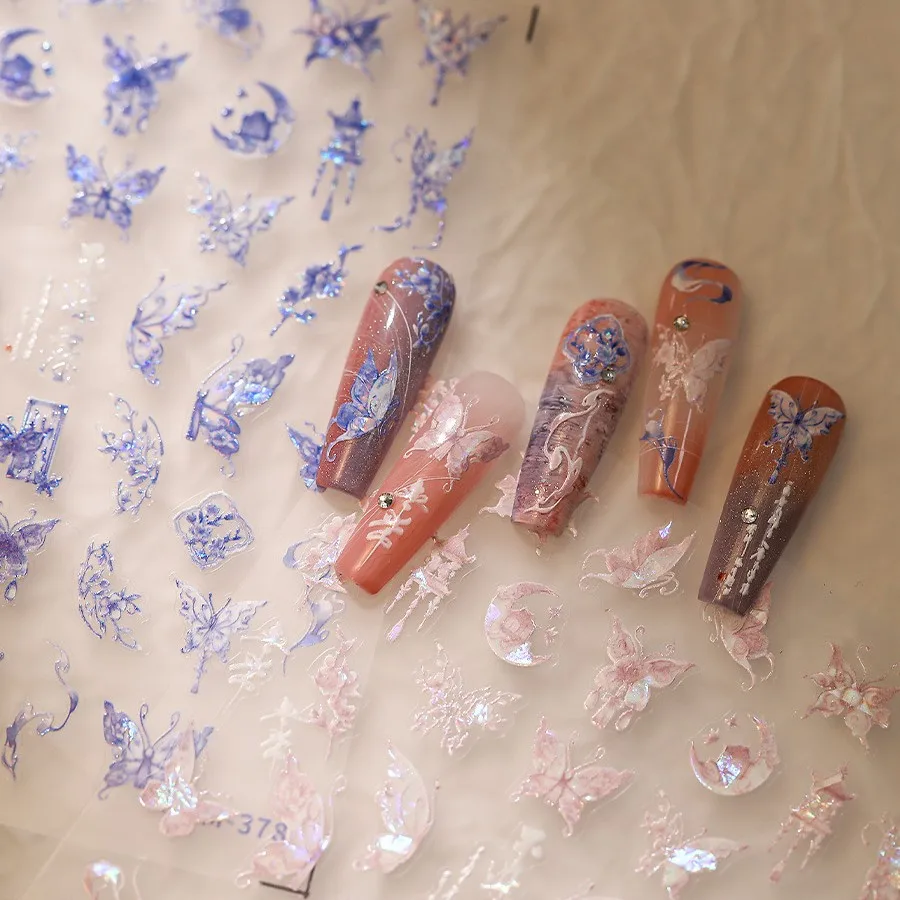 autocollants papillon 5d kawaii pour nail art, décorations d'ongles auto adhésives, accessoires de décalcomanies, noir ab brillant japonais, 1 pièce autocollants papillon 5d kawaii pour nail art, décorations d'ongles auto adhésives, accessoires de décalcomanies, noir ab brillant japonais, 1 pièce