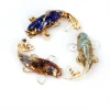 ornements créatifs de poisson Él, poisson koi azole, cristal naturel, petit poisson, bureau, voiture, décoration de la maison, cadeau pour les amis