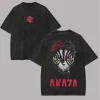 manga demon slayer t shirt akaza koyuki graphique lavé surdimensionné y2k t shirt à manches courtes coton doux t shirts hommes femmes vêtements