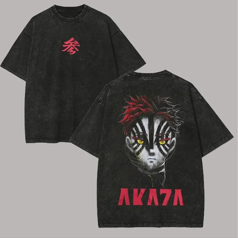 manga demon slayer t shirt akaza koyuki graphique lavé surdimensionné y2k t shirt à manches courtes coton doux t shirts hommes femmes vêtements manga demon slayer t shirt akaza koyuki graphique lavé surdimensionné y2k t shirt à manches courtes coton doux t shirts hommes femmes vêtements