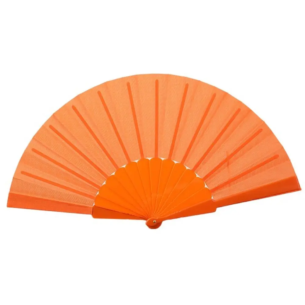 ventilateur à main pliant portable en plastique uni, ventilateur à main en tissu élégant chinois, gril pour mariages, fête de voyage, phtalcosplay ventilateur à main pliant portable en plastique uni, ventilateur à main en tissu élégant chinois, gril pour mariages, fête de voyage, phtalcosplay