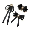 broches en ruban d'imitation de perles, épingle à nœud papillon, vintage, col pré attaché, bijoux, chemise à nœud papillon, clip de cravate pour femmes et filles