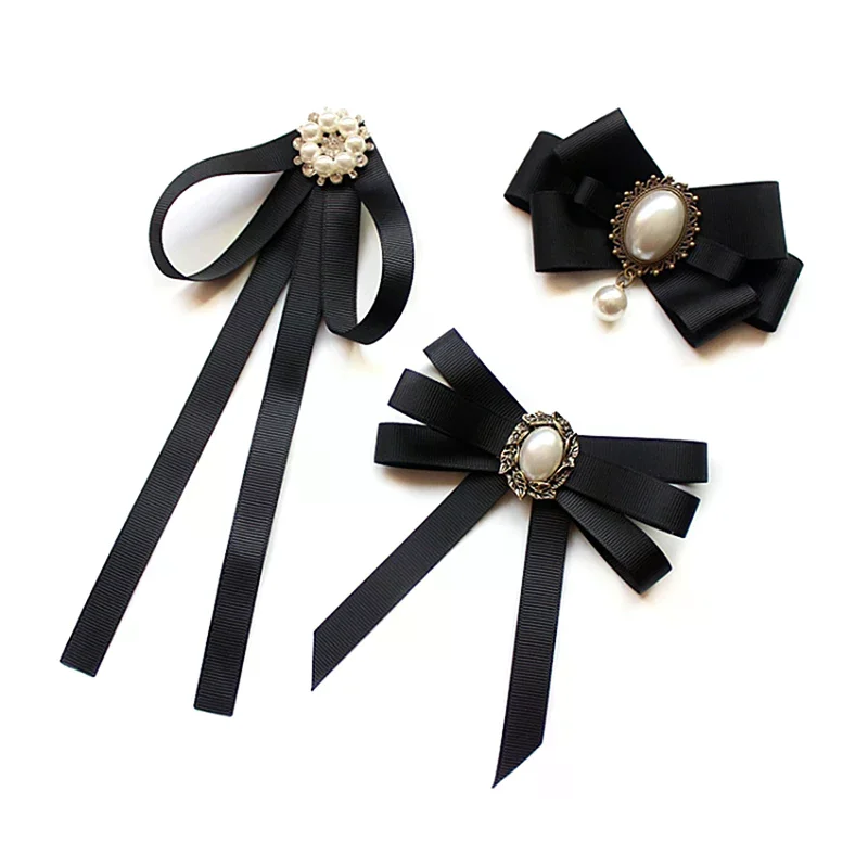 broches en ruban d'imitation de perles, épingle à nœud papillon, vintage, col pré attaché, bijoux, chemise à nœud papillon, clip de cravate pour femmes et filles broches en ruban d'imitation de perles, épingle à nœud papillon, vintage, col pré attaché, bijoux, chemise à nœud papillon, clip de cravate pour femmes et filles