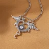 collier pendentif dragon en métal ethnique pour femme, bijoux de festival, cadeaux de fête pour filles