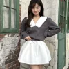 nouveau style japonais cordon décontracté mignon fille jupe 2025 printemps et été doux dames taille élastique kawaii jupe courte femmes