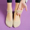 chaussettes de yoga pour femmes, de haute qualité, antidérapantes, respirantes, dos nu, pilates, cheville, danse de ballet, chaussettes de sport pour fitness, salle de sport
