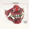 demi visage cosplay rouge prajna masque effrayant habiller samouraï cosplay masque mascarade 3d japonais masque jouet jouets pour enfants