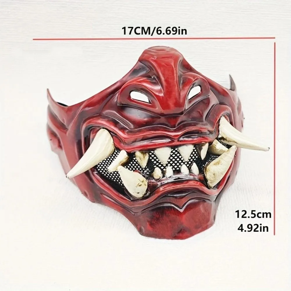 demi visage cosplay rouge prajna masque effrayant habiller samouraï cosplay masque mascarade 3d japonais masque jouet jouets pour enfants demi visage cosplay rouge prajna masque effrayant habiller samouraï cosplay masque mascarade 3d japonais masque jouet jouets pour enfants