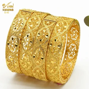 Bracelets couleur or dubaï pour femmes, plaqué or, indien, africain, dur, breloque de mariage, bijoux à main arabes éthiopiens de luxe Bracelets couleur or dubaï pour femmes, plaqué or, indien, africain, dur, breloque de mariage, bijoux à main arabes éthiopiens de luxe