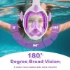 masque de natation pour enfants, licorne, plongée sous marine, visage complet, tuyau respiratoire unique, sûr, étanche, anti buée, confortable
