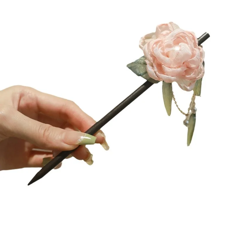 Épingle à cheveux florale de style chinois élégant, bâton de cheveux féerique, accessoire de bijoux de cheveux traditionnel pour femmes et filles, baguettes de cheveux Épingle à cheveux florale de style chinois élégant, bâton de cheveux féerique, accessoire de bijoux de cheveux traditionnel pour femmes et filles, baguettes de cheveux