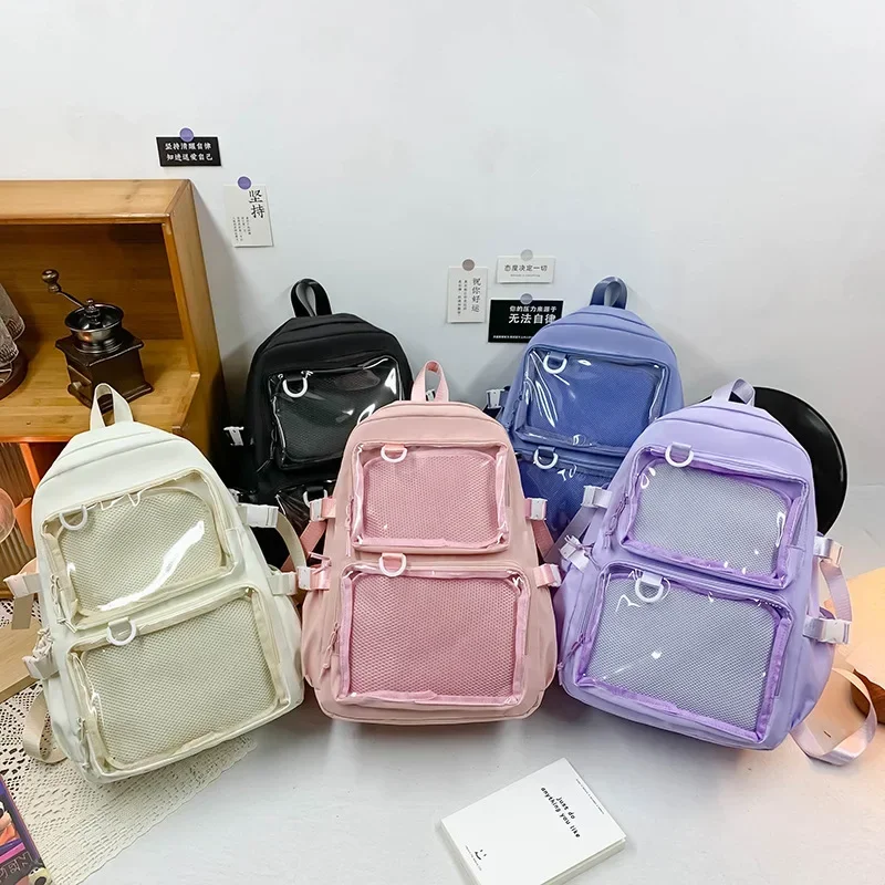 japonais kawaii itabag femmes nouveau 2024 sac à dos transparent femmes grande capacité ita sac à dos sacs d'école pour étudiant jk japonais kawaii itabag femmes nouveau 2024 sac à dos transparent femmes grande capacité ita sac à dos sacs d'école pour étudiant jk